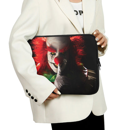 Halloween Smiling Clown Print Laptop Sleeve