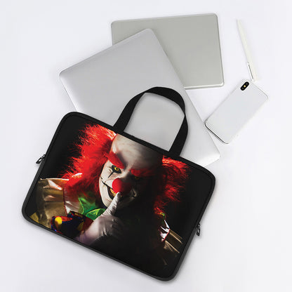 Halloween Smiling Clown Print Laptop Sleeve With Handle