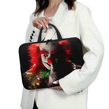 Halloween Smiling Clown Print Laptop Sleeve With Handle