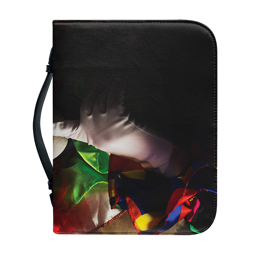 Halloween Smiling Clown Print Leather Bible Cover