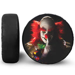 Halloween Smiling Clown Print Leather Spare Tire Cover