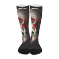 Halloween Smiling Clown Print Long Socks