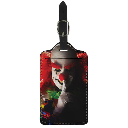Halloween Smiling Clown Print Luggage Tag