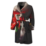 Halloween Smiling Clown Print Men's Bathrobe