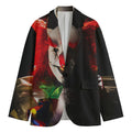 Halloween Smiling Clown Print Men's Blazer
