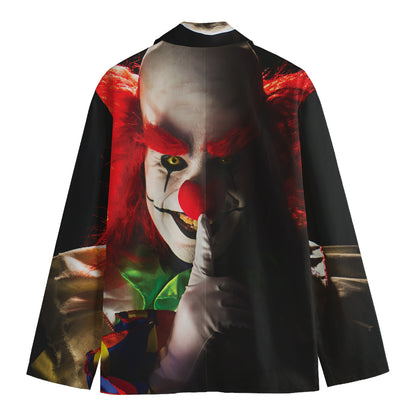 Halloween Smiling Clown Print Men's Blazer
