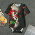 Halloween Smiling Clown Print Men's Bodysuit