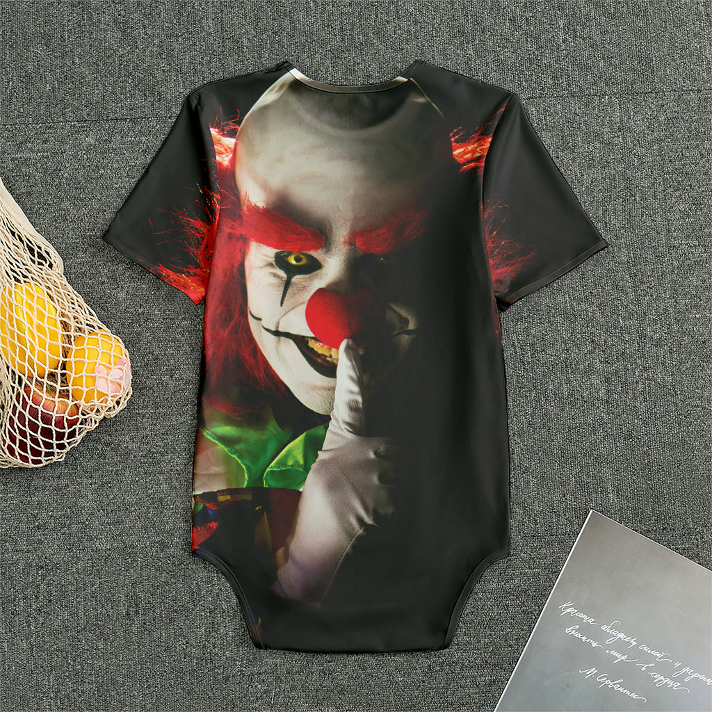 Halloween Smiling Clown Print Men's Bodysuit