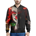 Halloween Smiling Clown Print Men's Bomber Jacket