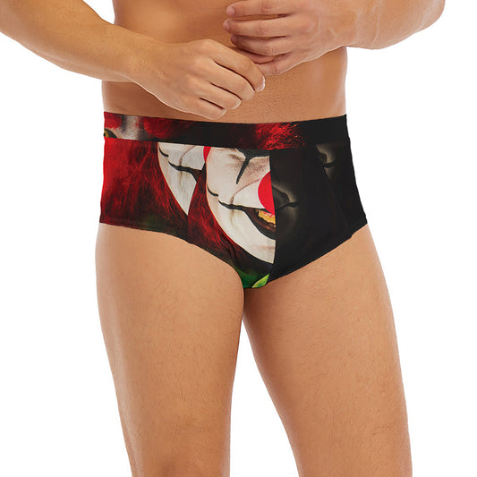 Halloween Smiling Clown Print Men's Briefs