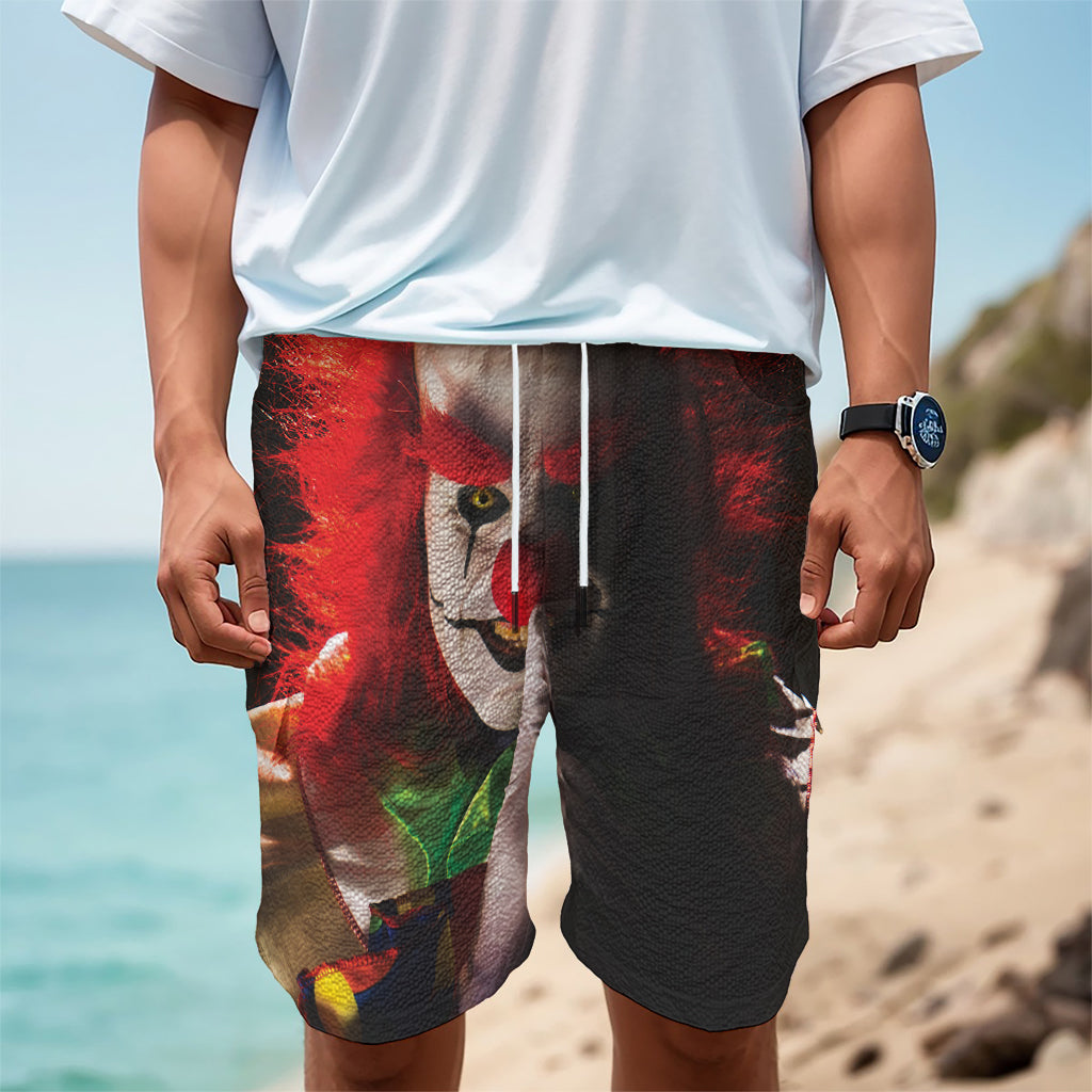 Halloween Smiling Clown Print Men's Cargo Shorts