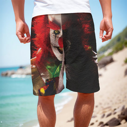 Halloween Smiling Clown Print Men's Cargo Shorts