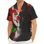Halloween Smiling Clown Print Men's Deep V-Neck Shirt