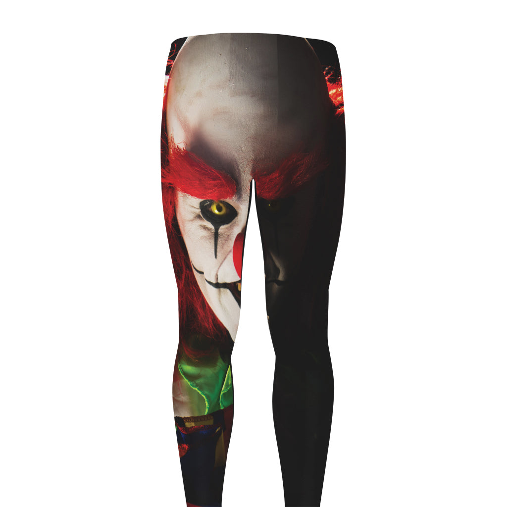 Halloween Smiling Clown Print Men's leggings