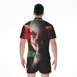 Halloween Smiling Clown Print Men's Rompers