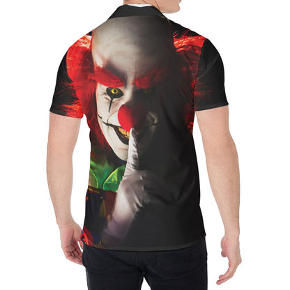 Halloween Smiling Clown Print Men's Shirt