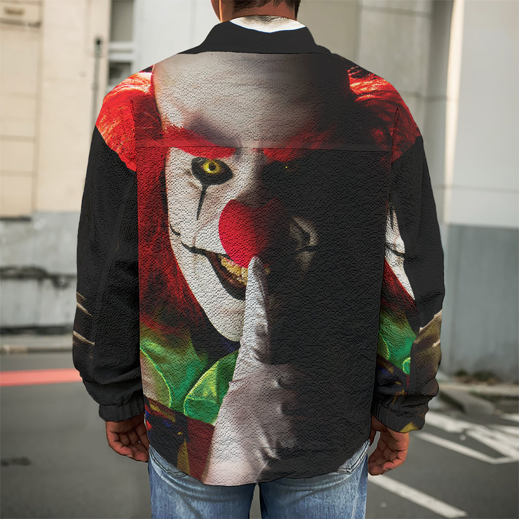 Halloween Smiling Clown Print Men's Shirt Jacket