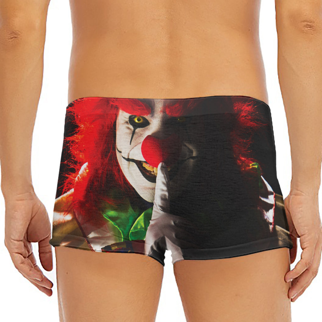 Halloween Smiling Clown Print Men's Short Boxer Briefs