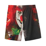 Halloween Smiling Clown Print Men's Sports Shorts