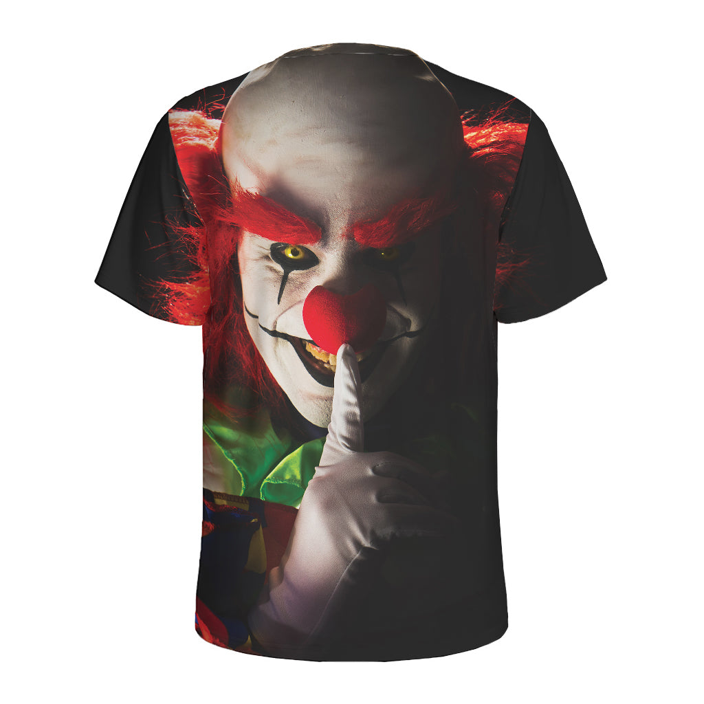 Halloween Smiling Clown Print Men's Sports T-Shirt