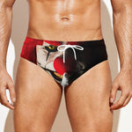 Halloween Smiling Clown Print Men's Swim Briefs