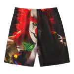 Halloween Smiling Clown Print Men's Swim Trunks