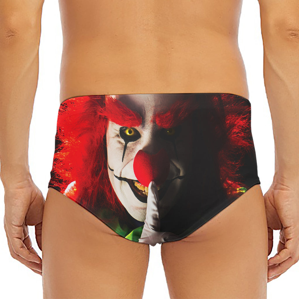 Halloween Smiling Clown Print Men's Triangle Swim Briefs