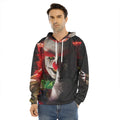 Halloween Smiling Clown Print Men's Velvet Pullover Hoodie