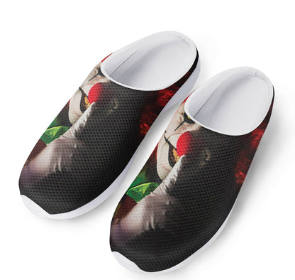Halloween Smiling Clown Print Mesh Casual Shoes