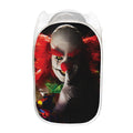 Halloween Smiling Clown Print Mesh Laundry Hamper