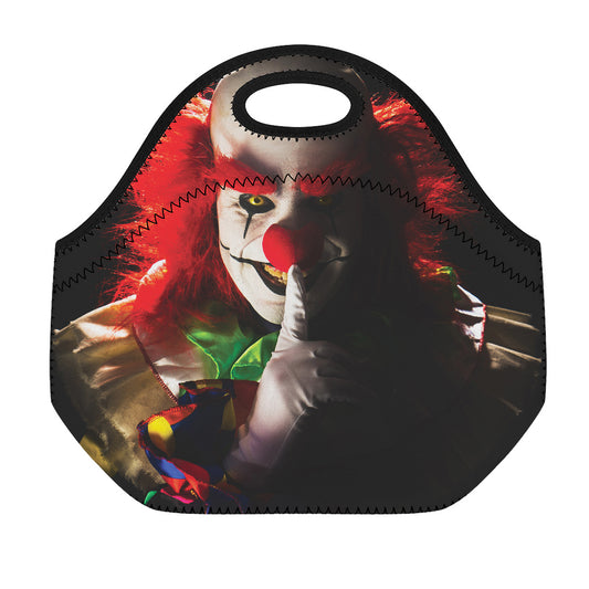 Halloween Smiling Clown Print Neoprene Lunch Bag
