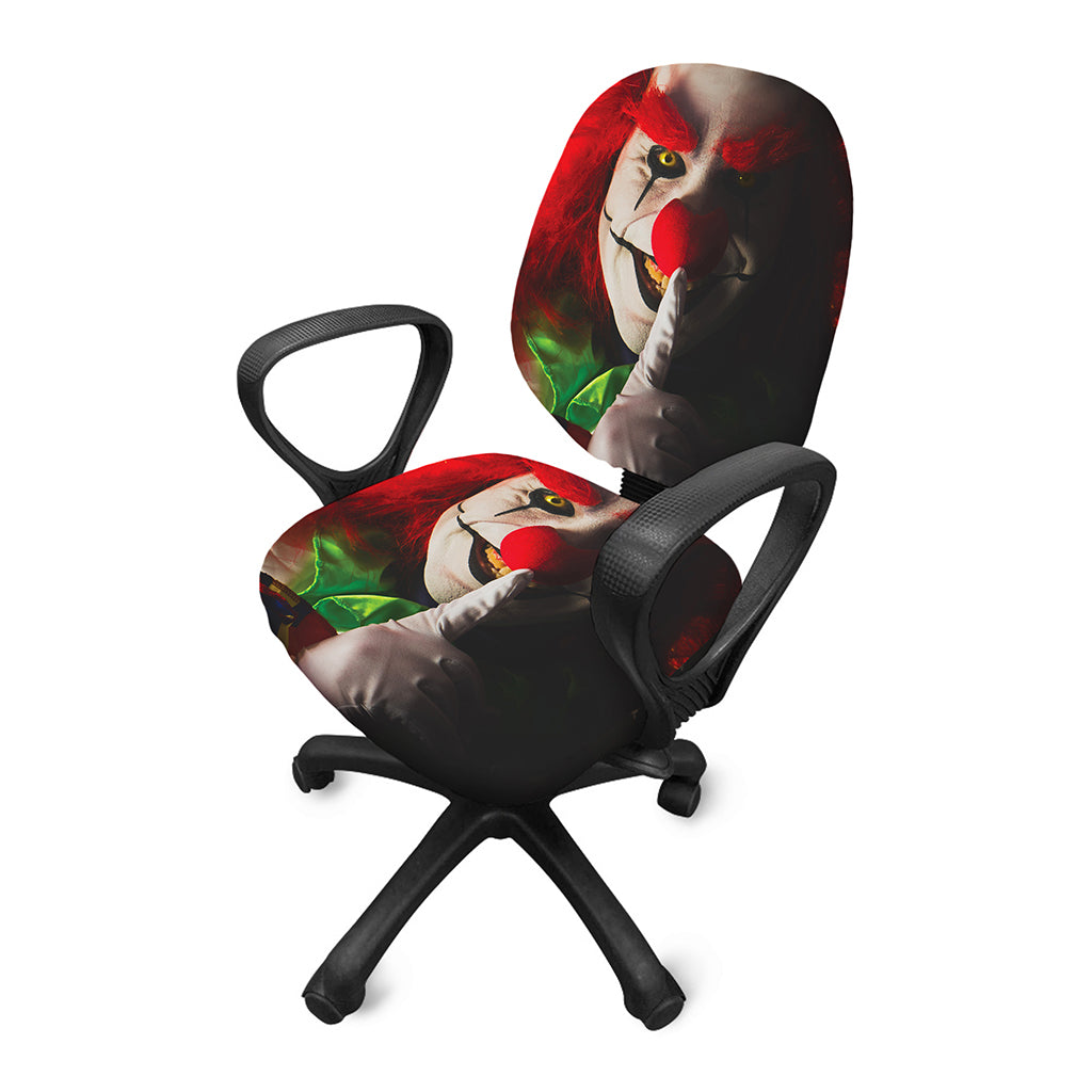 Halloween Smiling Clown Print Office Chair Cover