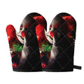 Halloween Smiling Clown Print Oven Mitts