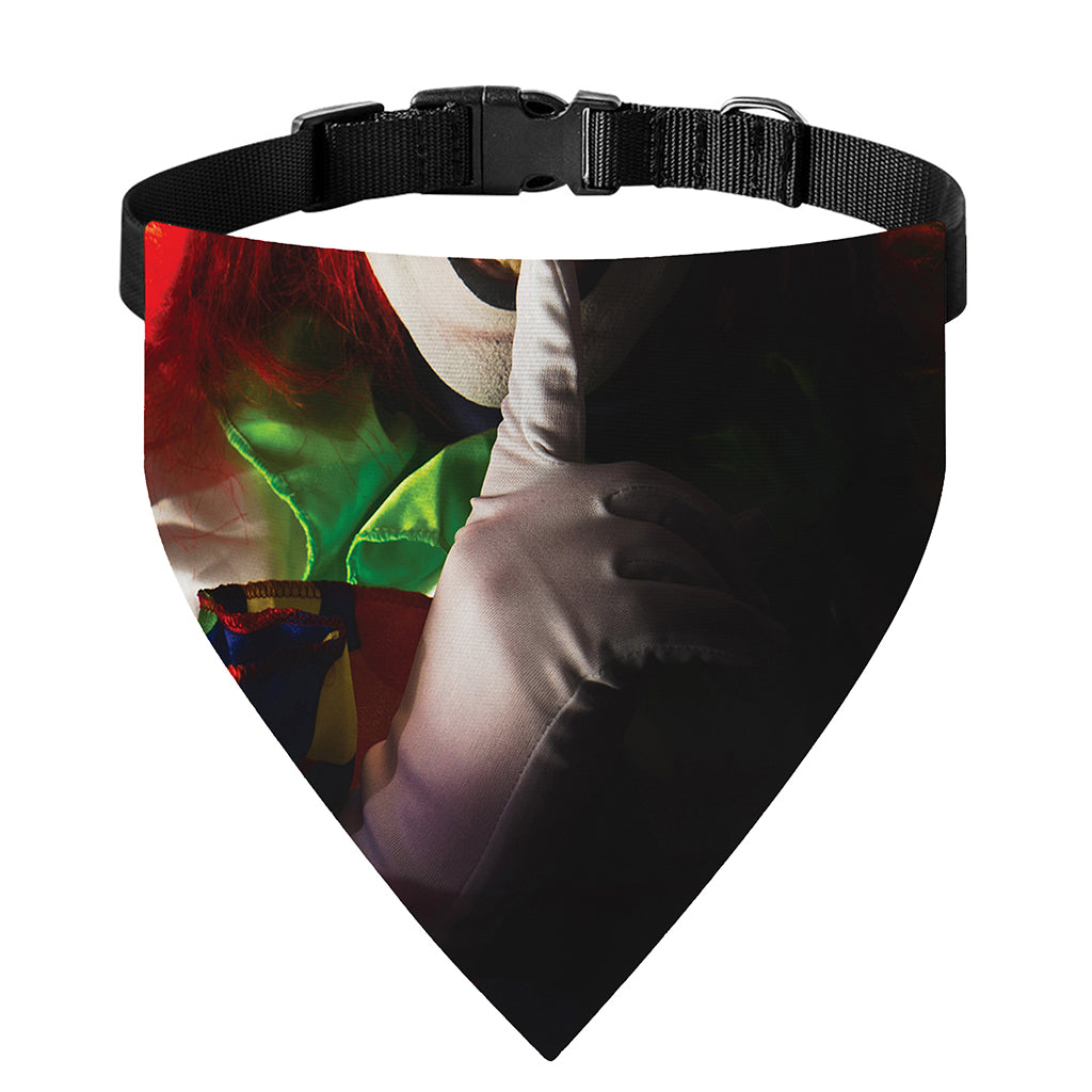 Halloween Smiling Clown Print Over The Collar Dog Bandana