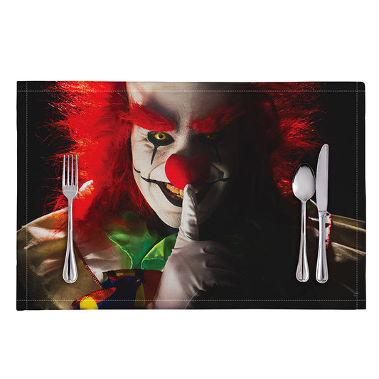 Halloween Smiling Clown Print Placemat