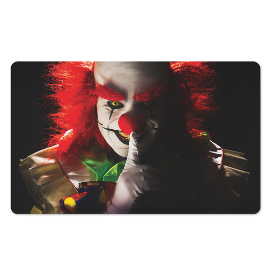 Halloween Smiling Clown Print Polyester Doormat