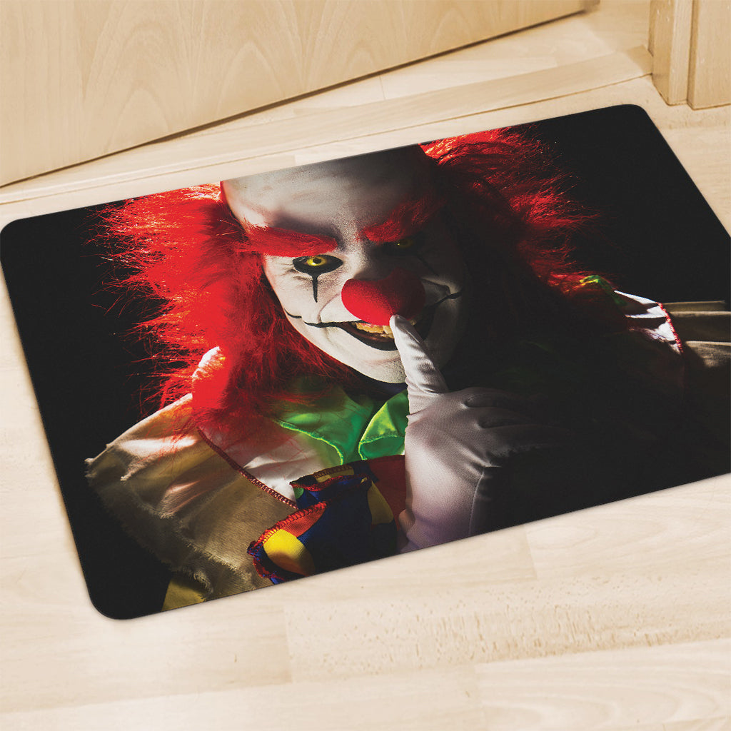 Halloween Smiling Clown Print Polyester Doormat