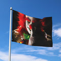 Halloween Smiling Clown Print Polyester Flag