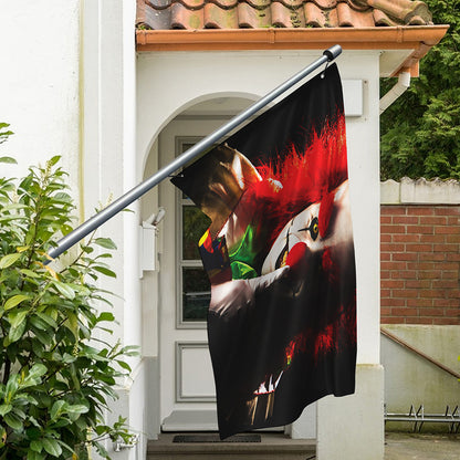 Halloween Smiling Clown Print Polyester Flag