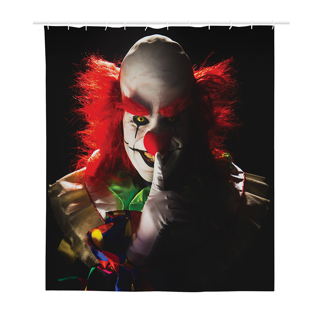 Halloween Smiling Clown Print Polyester Shower Curtain