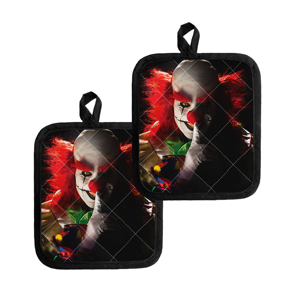 Halloween Smiling Clown Print Pot Holders