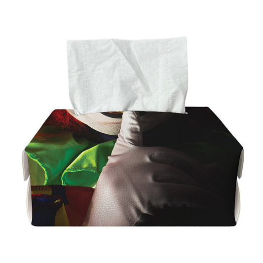 Halloween Smiling Clown Print Rectangle Tissue Box Cover