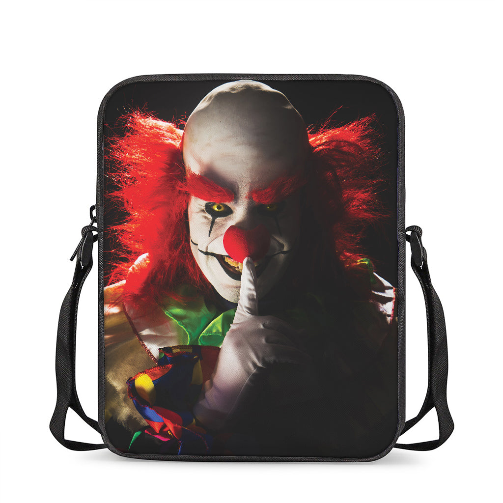 Halloween Smiling Clown Print Rectangular Crossbody Bag