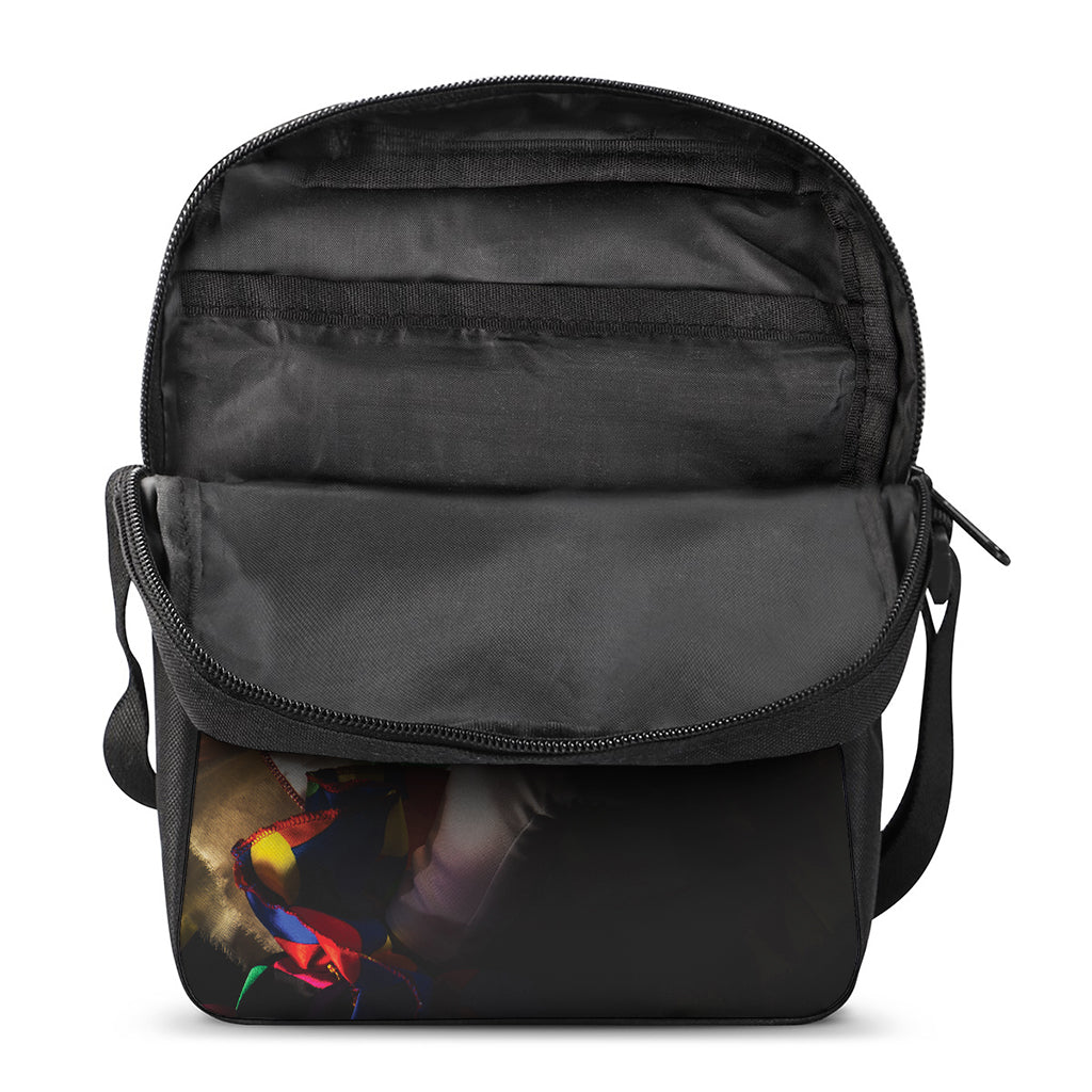 Halloween Smiling Clown Print Rectangular Crossbody Bag