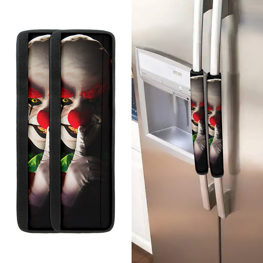 Halloween Smiling Clown Print Refrigerator Handle Covers