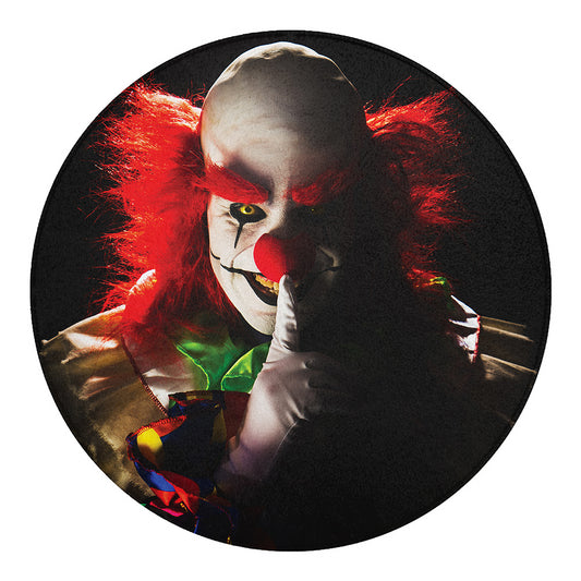 Halloween Smiling Clown Print Round Blanket