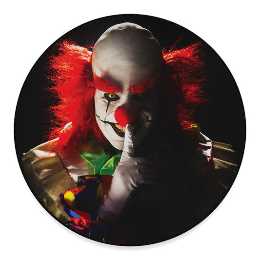 Halloween Smiling Clown Print Round Floor Mat