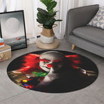 Halloween Smiling Clown Print Round Rug