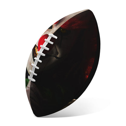 Halloween Smiling Clown Print Rugby Ball