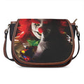 Halloween Smiling Clown Print Saddle Bag